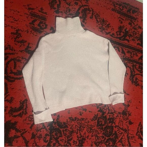 Womens PINK Chelsea.28 Turtleneck Sweater SZ M WOOL Blend Ribbed Medium - Picture 6 of 14